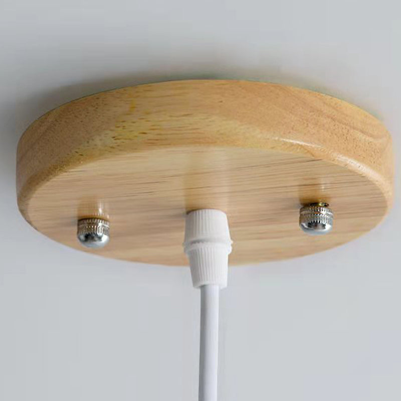 Wooden Hanging Light Modern Household Pendent Lighting Fixture for Sitting Room