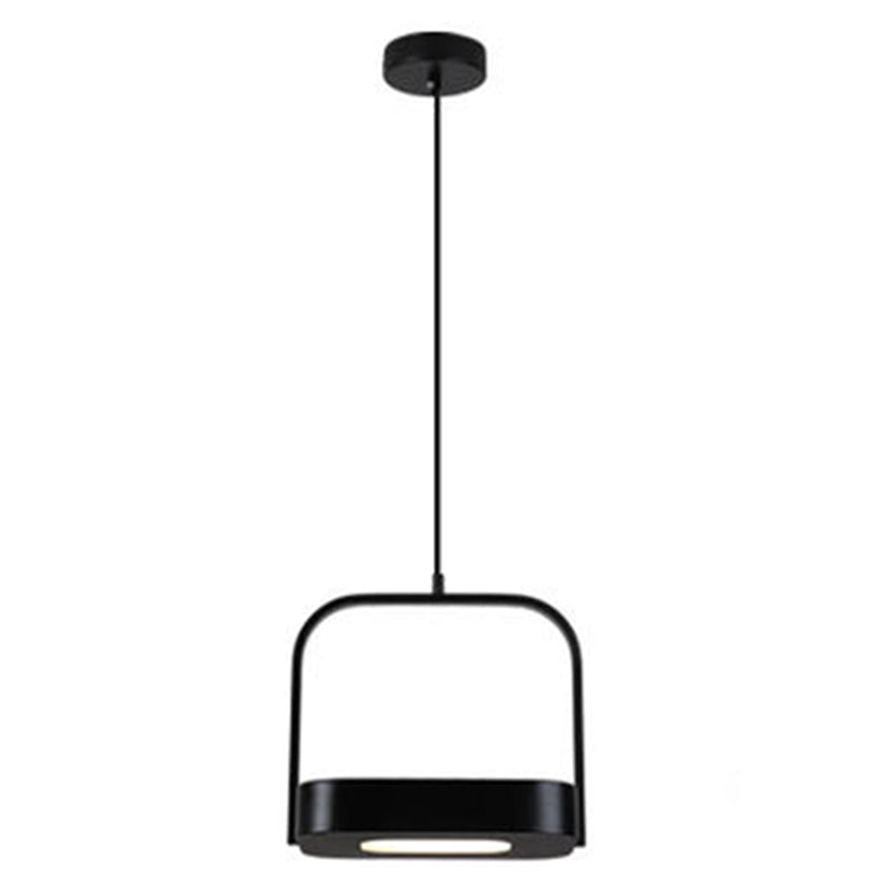 1-Light Squared Hanging Light Fixture Acrylic Pendant Light for Living Room