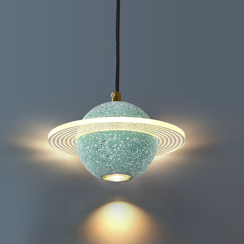 Contemporary Style Ball Pendant Lamp Stone Multi Lights Hanging Pendant Light