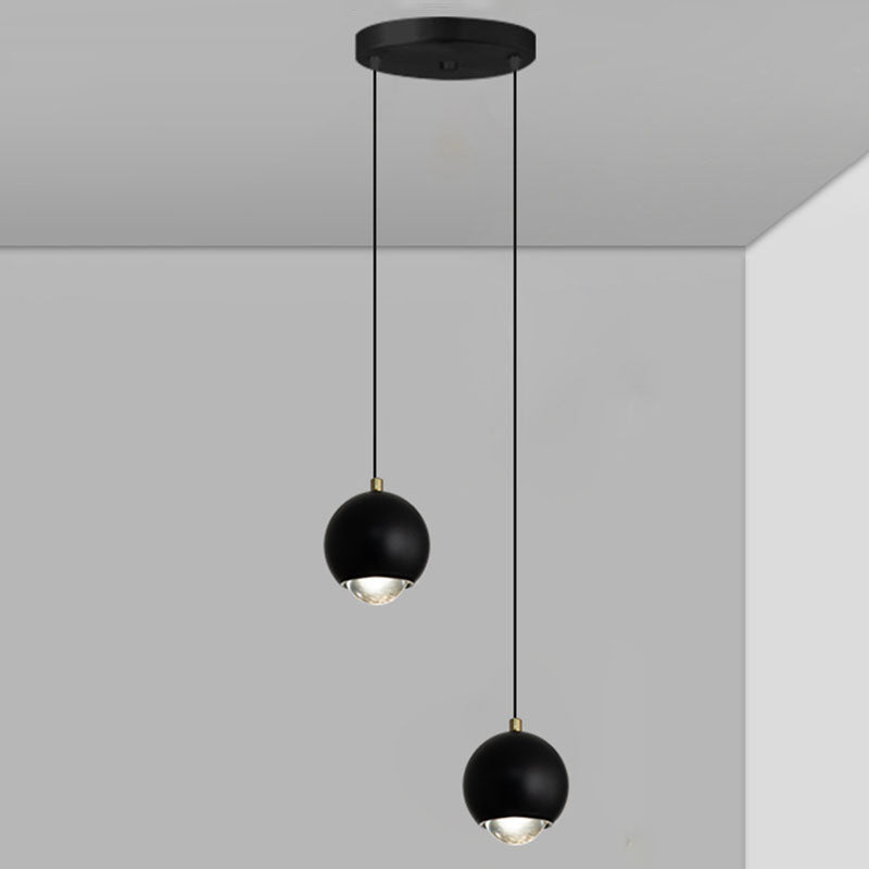 Contemporary Style Ball Pendant Lamp Metal Multi Lights Hanging Pendant Light