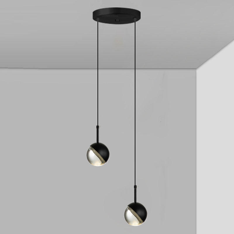 Contemporary Style Ball Pendant Lamp Metal Multi Lights Hanging Pendant Light