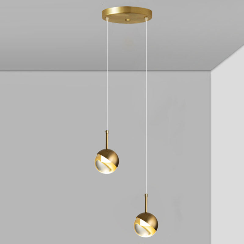 Contemporary Style Ball Pendant Lamp Metal Multi Lights Hanging Pendant Light