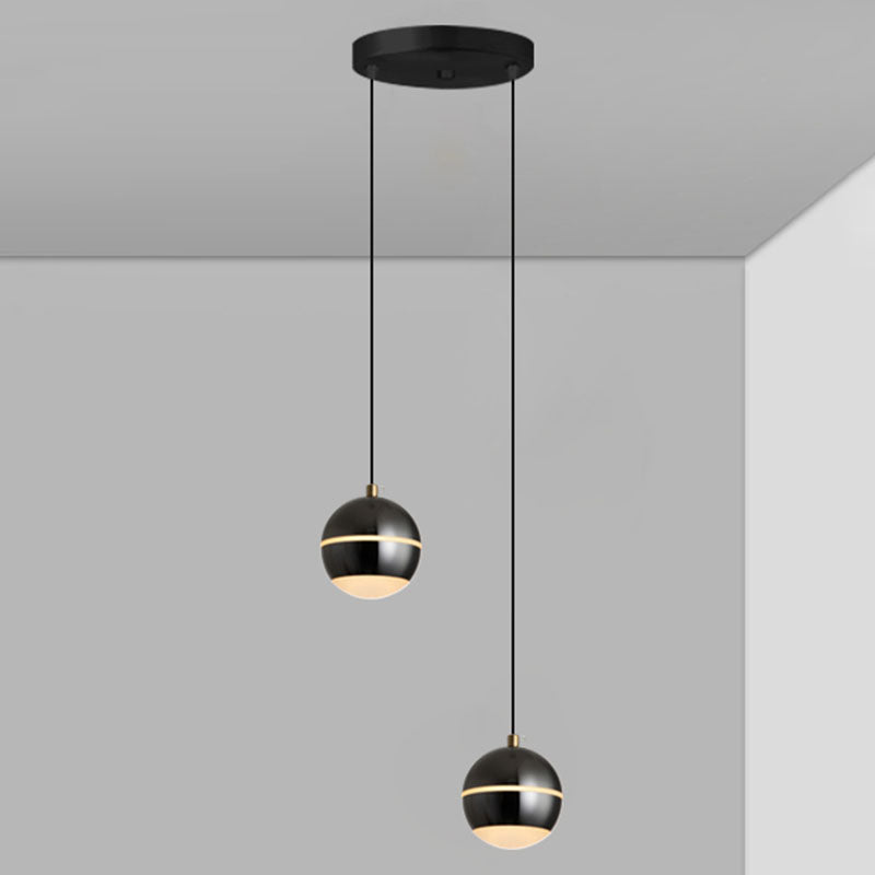 Contemporary Style Ball Pendant Lamp Metal Multi Lights Hanging Pendant Light