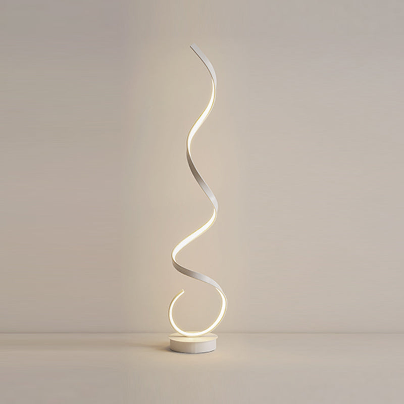 Modern Style Strip Shape Floor Light 1 Light Floor Standing Light with Silicone Shade