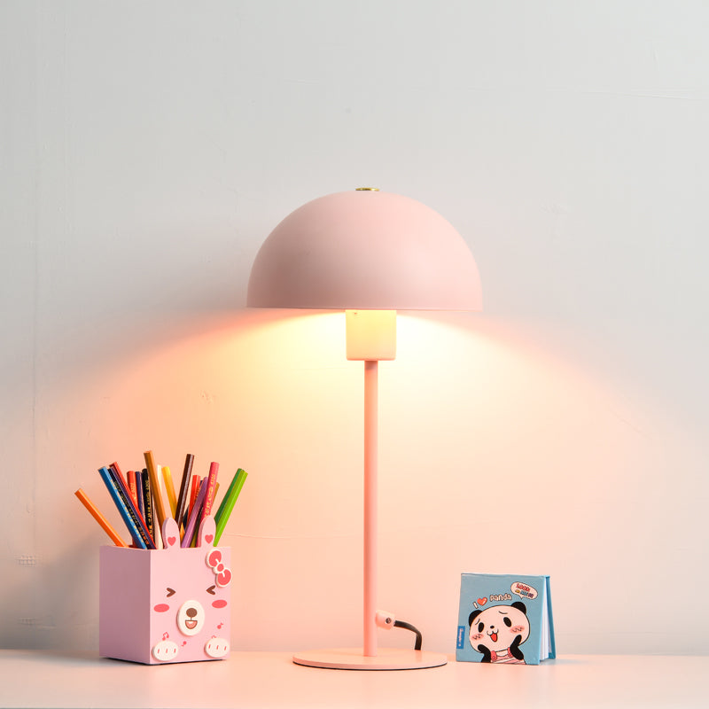 Macaron Simple Umbrella Desk Light 1 Head Metal LED Desk Lamp for Child Bedroom