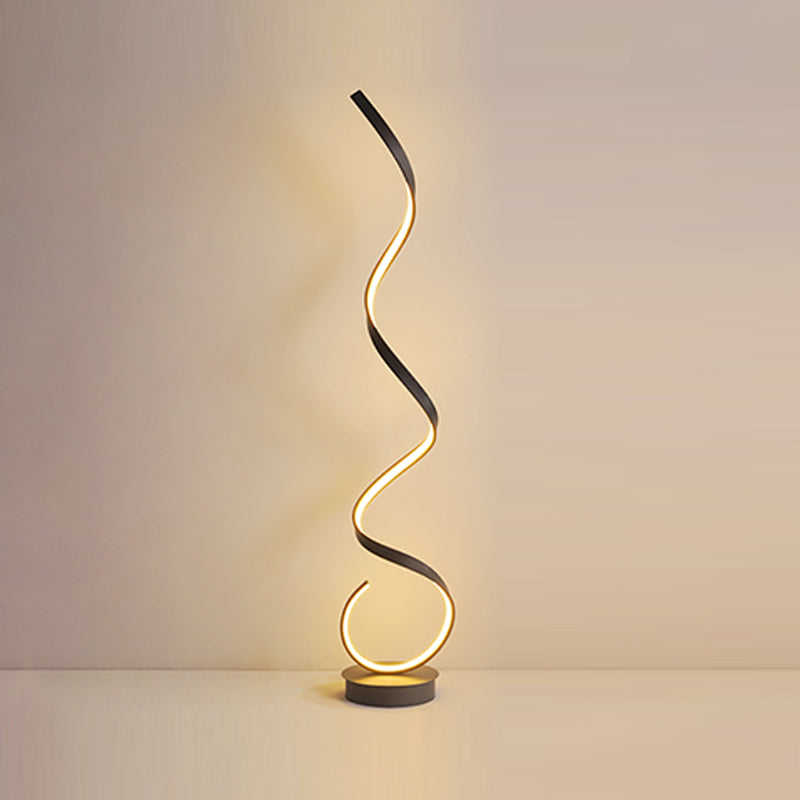 Modern Style Strip Shape Floor Light 1 Light Floor Standing Light with Silicone Shade