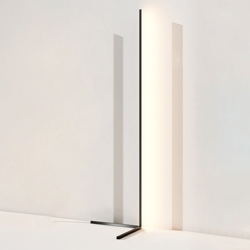 Metal Linear Shape Floor Light Modern Style Single Light Floor Mounted Light