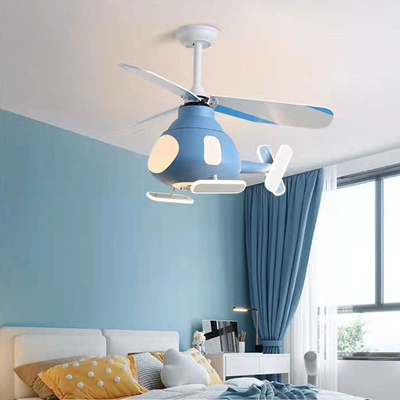 Multi Lights Fan Ceiling Lighting Modern Style Metal Flush Mount Lamps