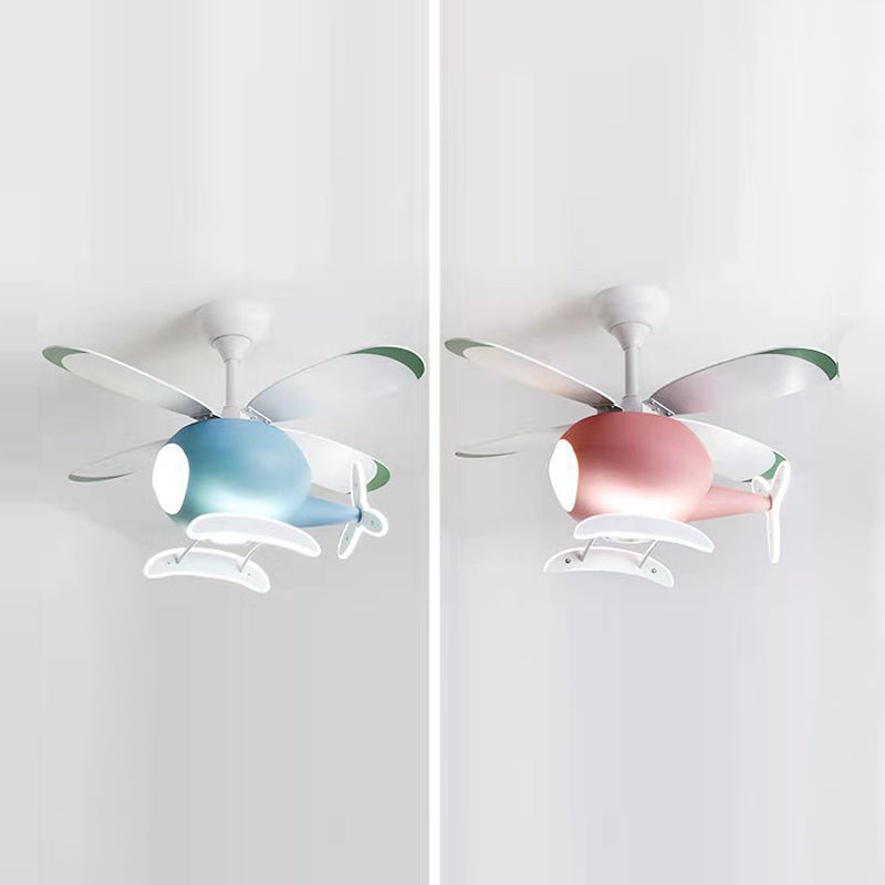 Multi Lights Fan Ceiling Lighting Modern Style Metal Flush Mount Lamps