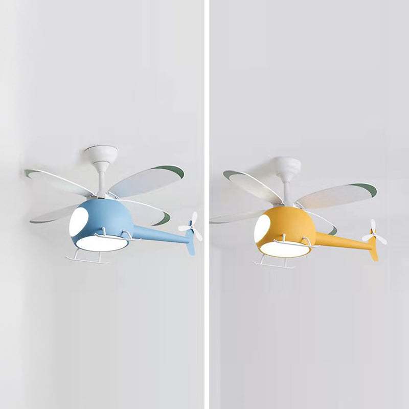 Multi Lights Fan Ceiling Lighting Modern Style Metal Flush Mount Lamps