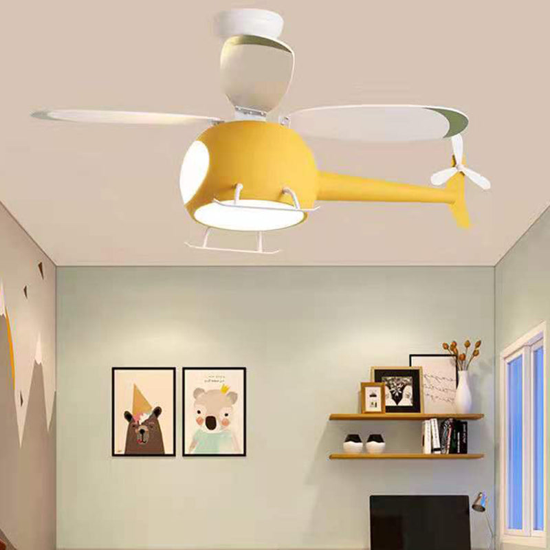 Multi Lights Fan Ceiling Lighting Modern Style Metal Flush Mount Lamps