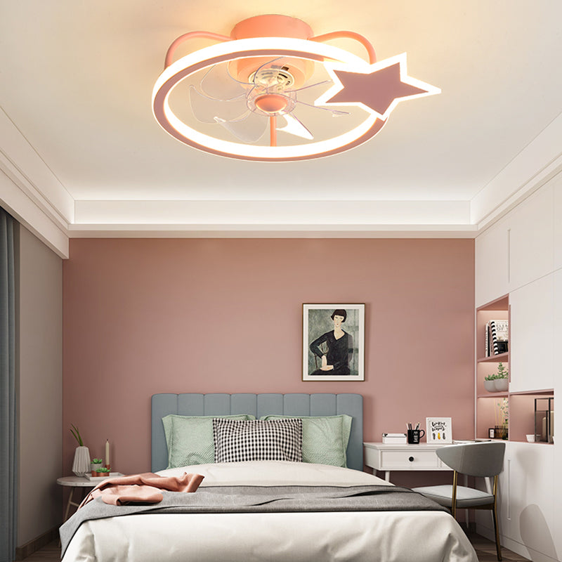 Metal Round Ceiling Lights Modern Style 1 Light Flush Mount Lamp