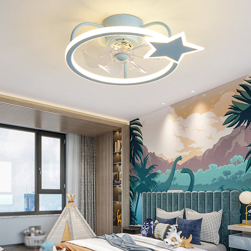 Metal Round Ceiling Lights Modern Style 1 Light Flush Mount Lamp