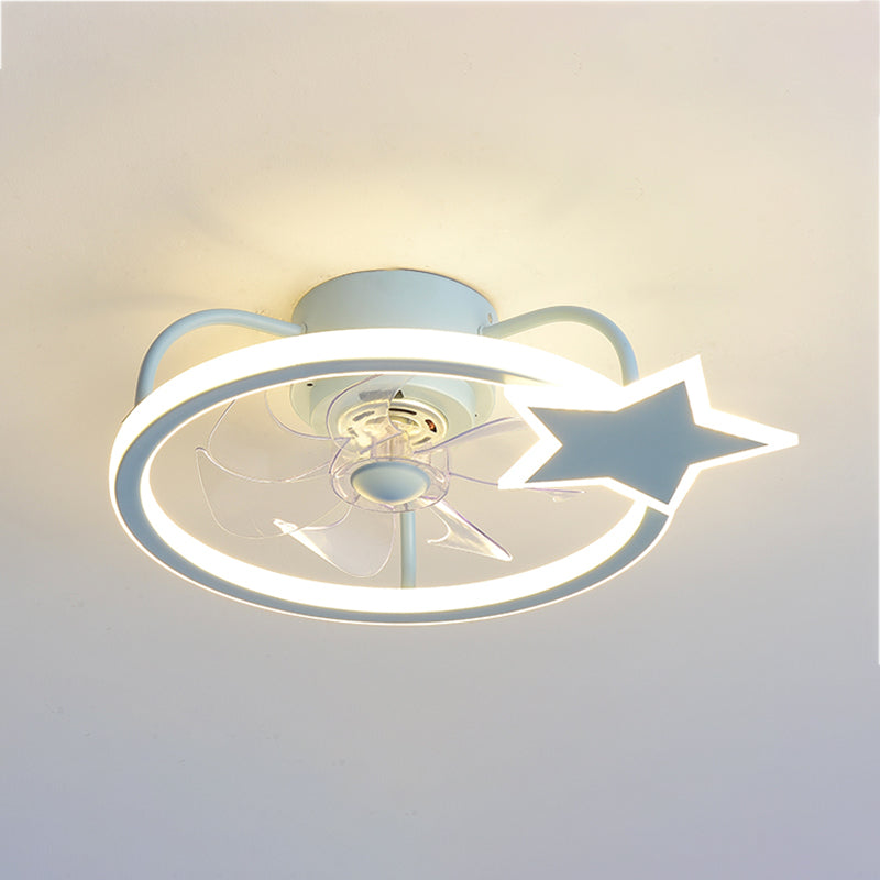 Metal Round Ceiling Lights Modern Style 1 Light Flush Mount Lamp