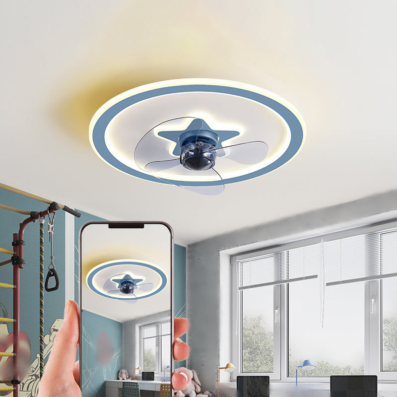 Metal Round Ceiling Lights Modern Style 2 Lights Flush Mount Lamp