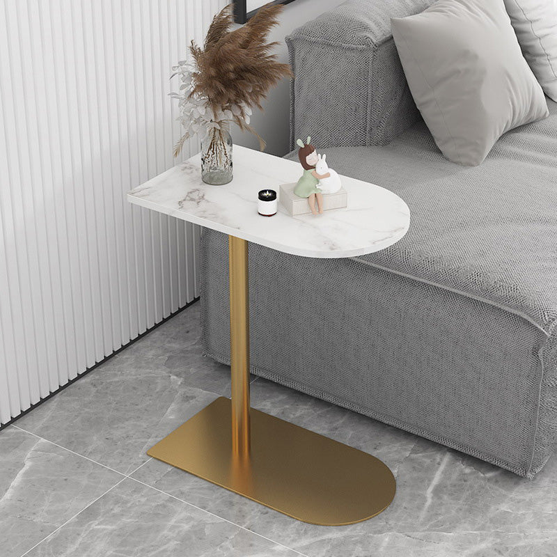 Modern Pedestal End Side Table Mental Sofa Side End Table for Living Room