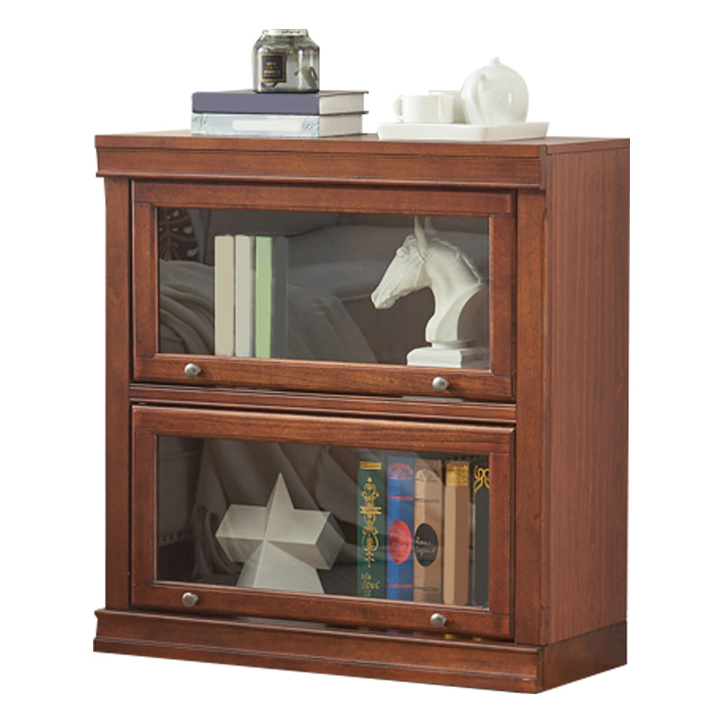 Wooden Closed Back Standard Bookcase Contemporary Cabinet Included Bookshelf