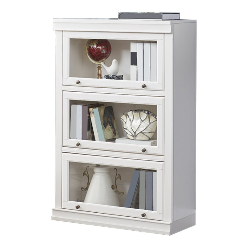 Wooden Closed Back Standard Bookcase Contemporary Cabinet Included Bookshelf