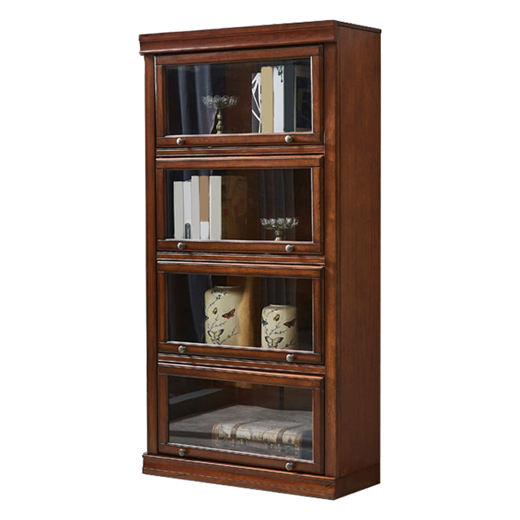 Wooden Closed Back Standard Bookcase Contemporary Cabinet Included Bookshelf