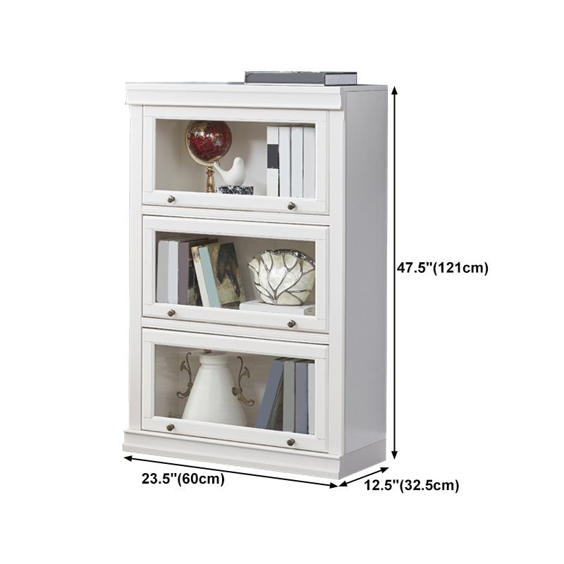 Wooden Closed Back Standard Bookcase Contemporary Cabinet Included Bookshelf