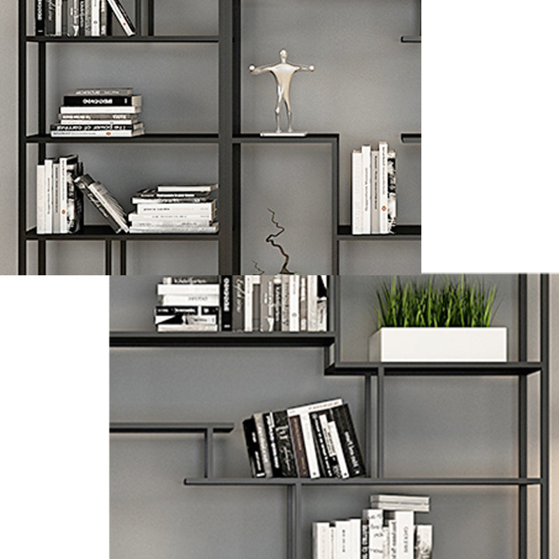 Metal Open Etagere Bookshelf Vertical Urban Bookcase for Living Room