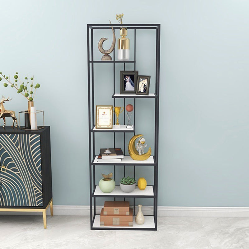 Modern Style Bookcase Etagere Metal Open Back Bookshelf for Home