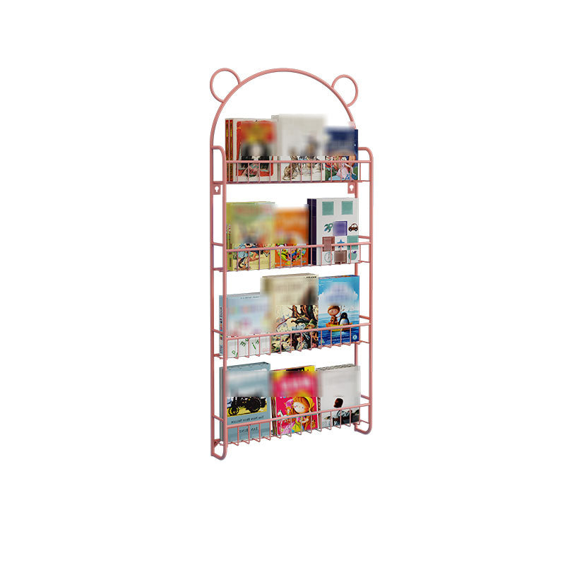 Scandinavian Wall Mounted Bookshelf Iron Vertical Bookcase for Home