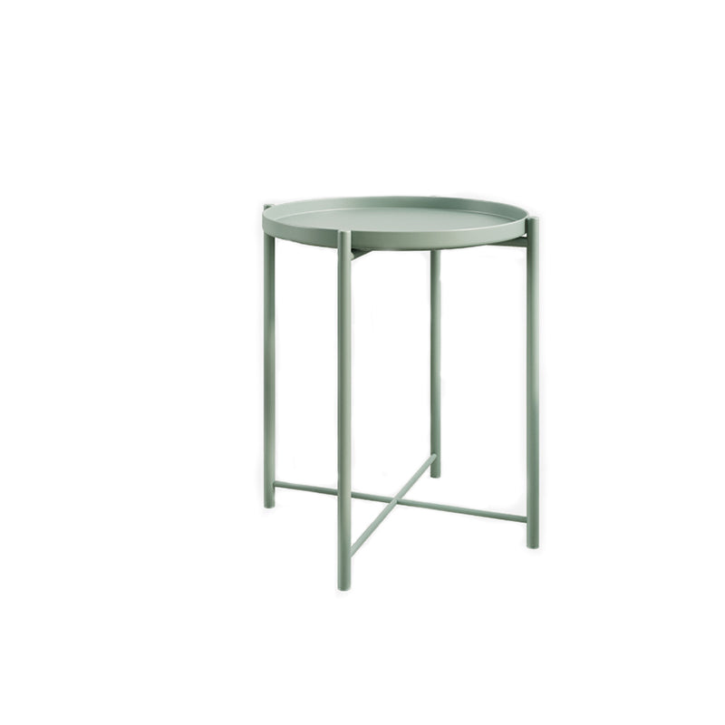 Nordic Round Metal Storage End Table 16.54" x 16.54" x 20.47" Sofa Side Table