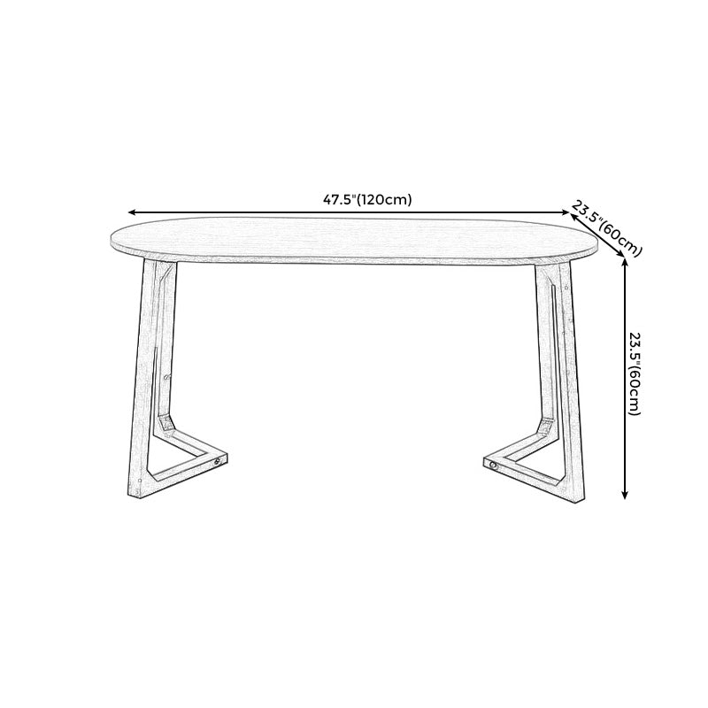 Sleigh Shaped Base Design Walnut/wood Rubber Wood Rectangular & Oval Coffee Table