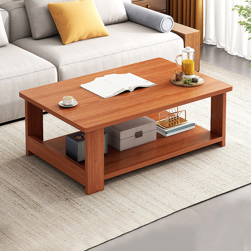 16.5"H Modern Style Wooden Base Top Rectangular Coffee Table
