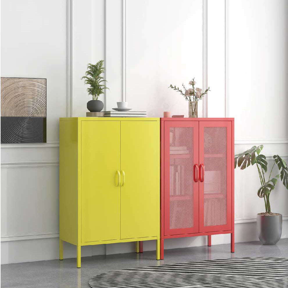 Steel Living Room Sideboard Cabinet Modern Server Cabinet with Storage