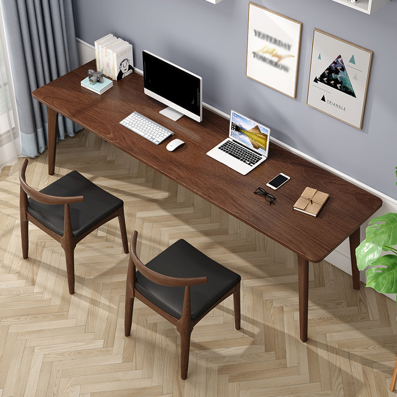 Modern Style Curved Office Desk Solid Wood Writing Desk for Home