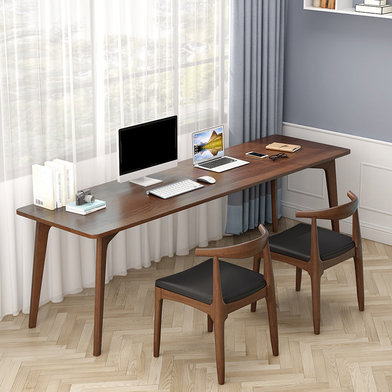 Modern Style Curved Office Desk Solid Wood Writing Desk for Home