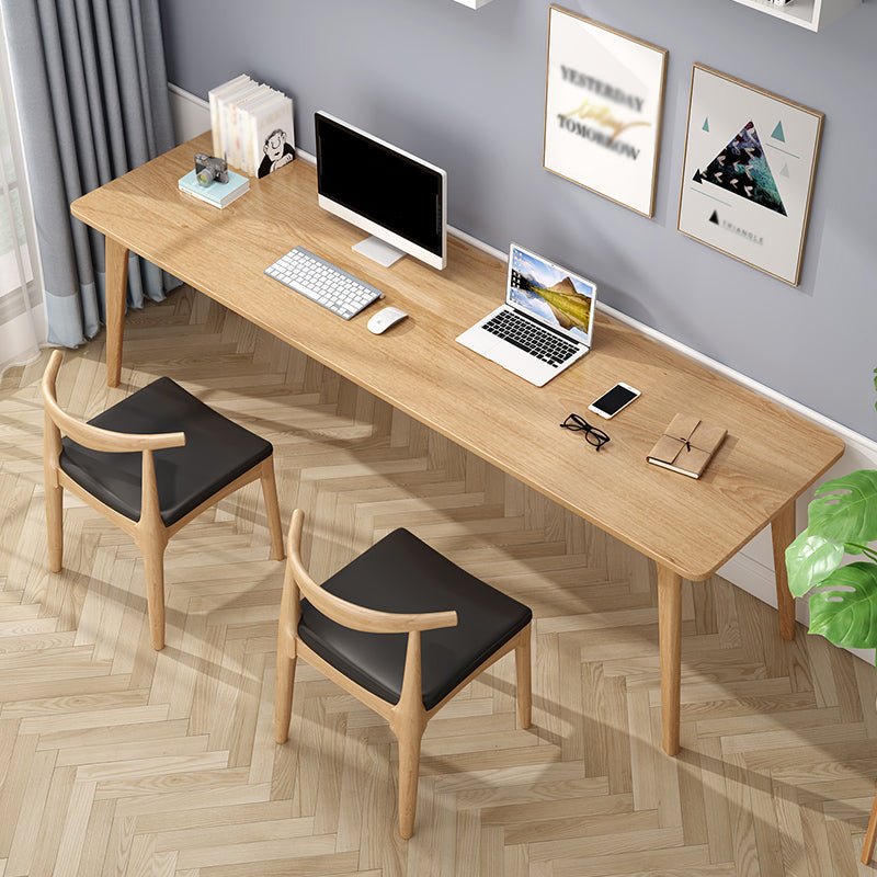 Modern Style Curved Office Desk Solid Wood Writing Desk for Home