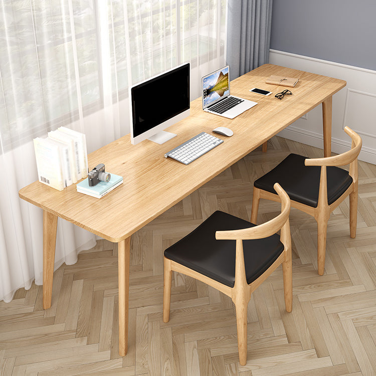 Modern Style Curved Office Desk Solid Wood Writing Desk for Home