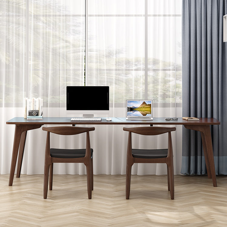 Modern Style Curved Office Desk Solid Wood Writing Desk for Home