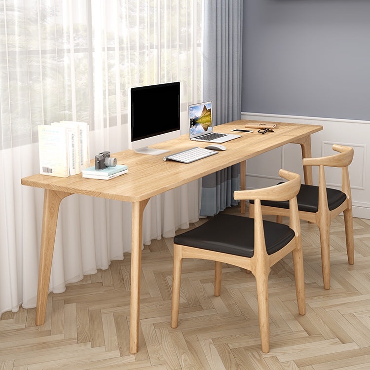 Modern Style Curved Office Desk Solid Wood Writing Desk for Home