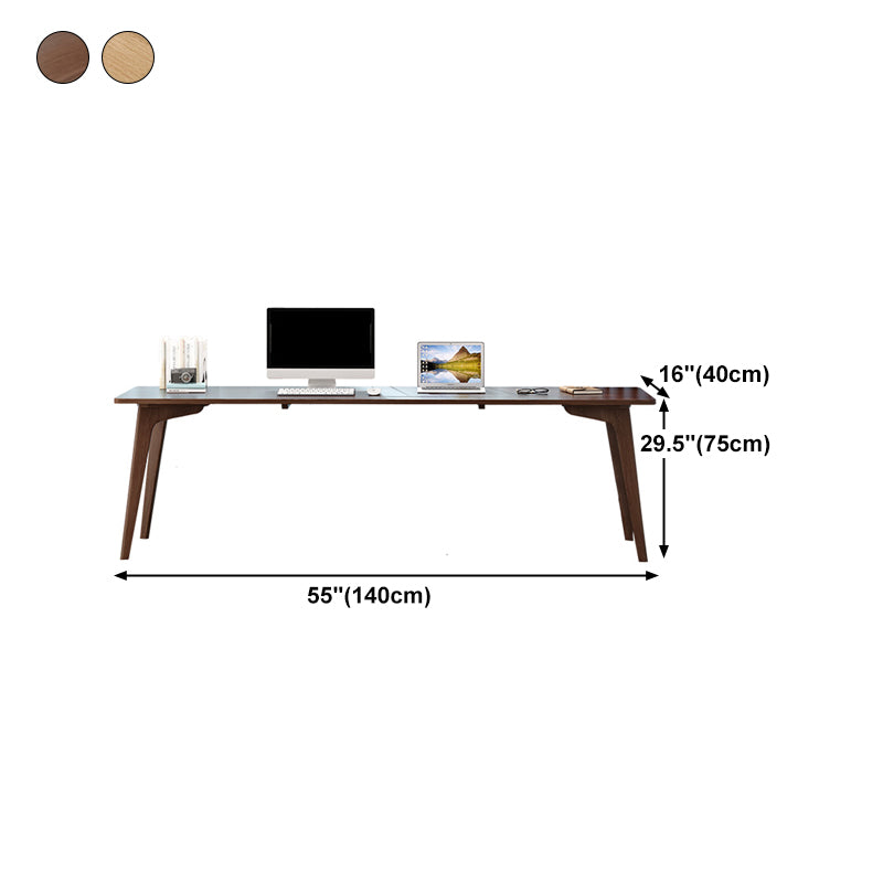 Modern Style Curved Office Desk Solid Wood Writing Desk for Home