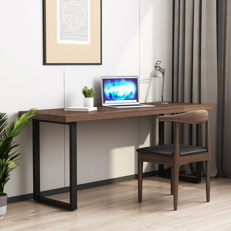 Industrial Style Office Desk Rectangle Wooden Sled Writing Desk for Home