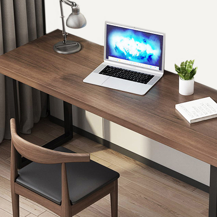 Industrial Style Office Desk Rectangle Wooden Sled Writing Desk for Home