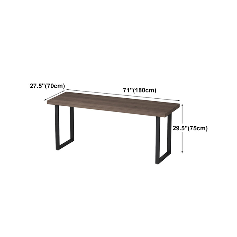 Industrial Style Office Desk Rectangle Wooden Sled Writing Desk for Home