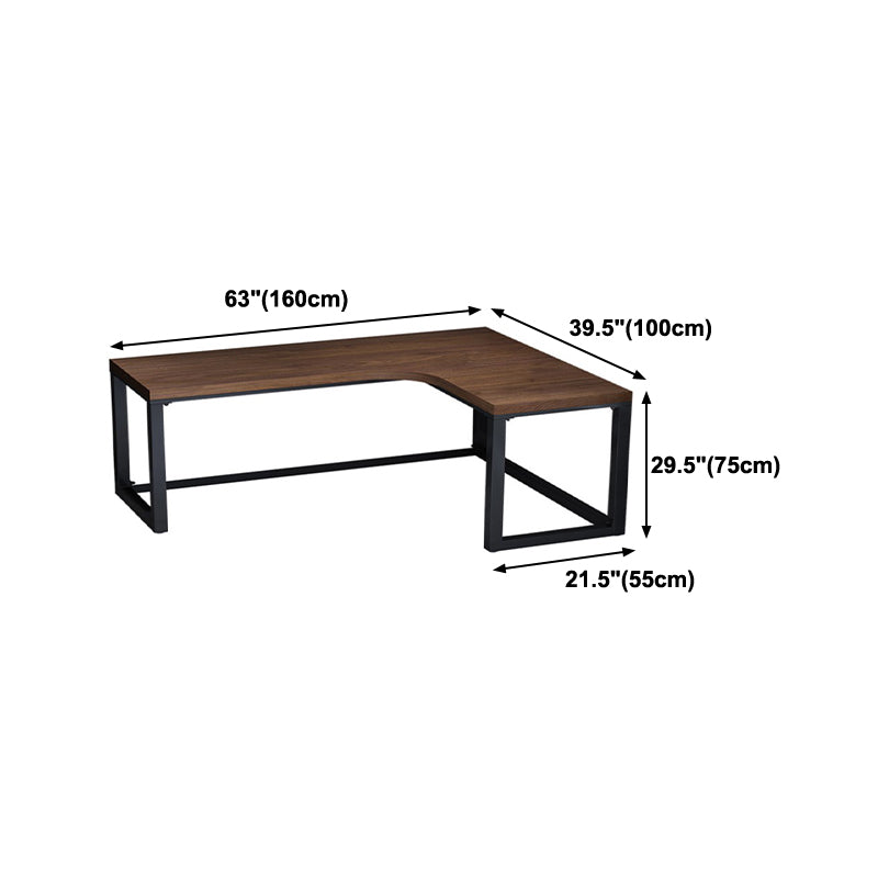 Home Office Writing Table L-Shaped Modern Solid Wood Work Desk