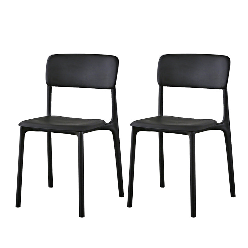 Plastic Modern Contemporary Kitchen Chair Armless Open Back Dining Room Chair