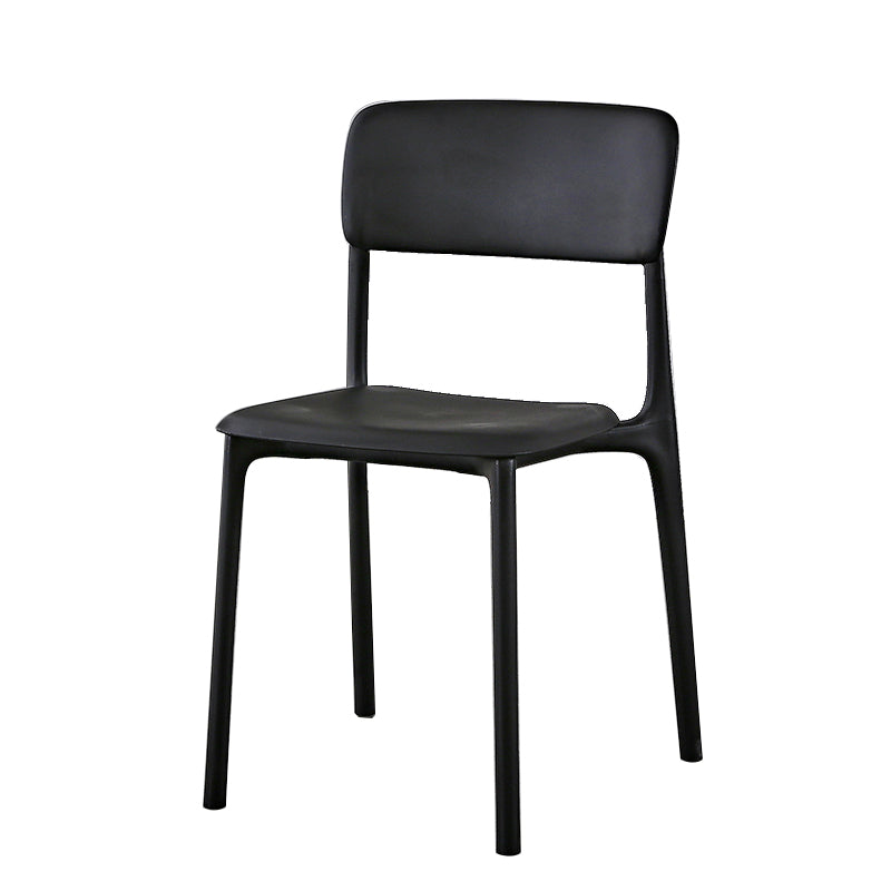 Plastic Modern Contemporary Kitchen Chair Armless Open Back Dining Room Chair