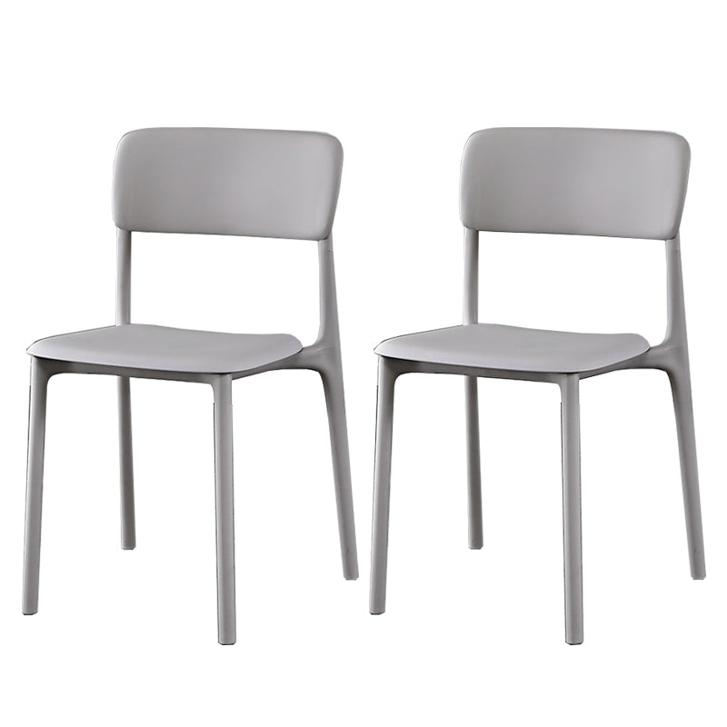 Plastic Modern Contemporary Kitchen Chair Armless Open Back Dining Room Chair