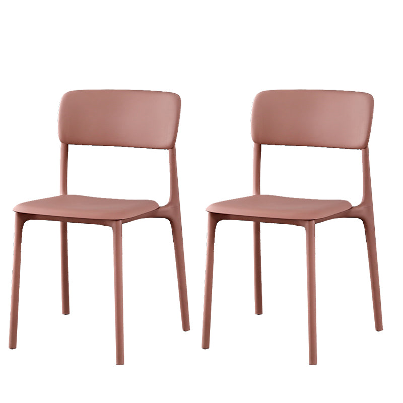 Plastic Modern Contemporary Kitchen Chair Armless Open Back Dining Room Chair