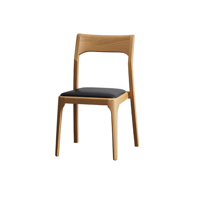 Armless Dining Chairs Modern Ash Wood Side Chairs for Dining Room