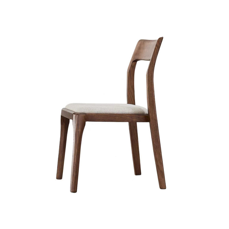 Armless Dining Chairs Modern Ash Wood Side Chairs for Dining Room