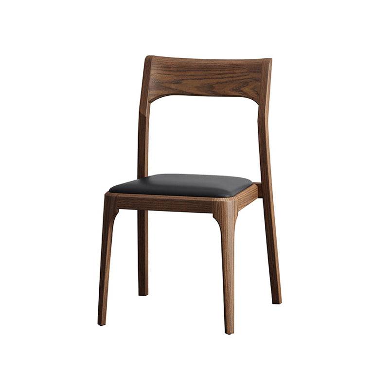 Armless Dining Chairs Modern Ash Wood Side Chairs for Dining Room