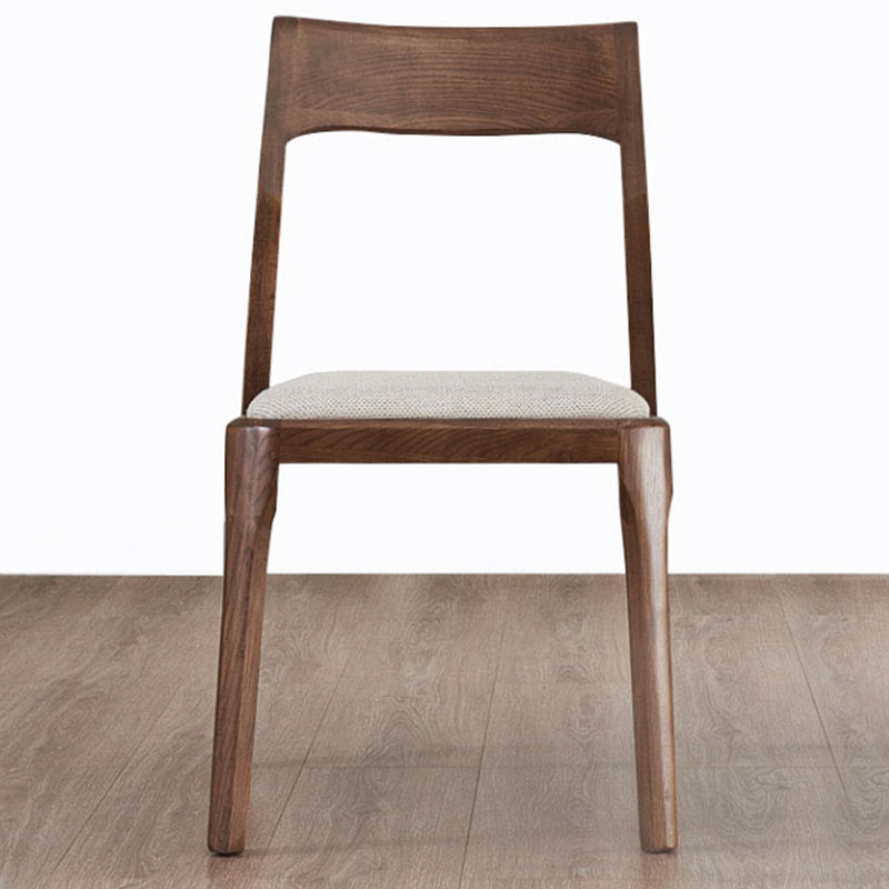 Armless Dining Chairs Modern Ash Wood Side Chairs for Dining Room